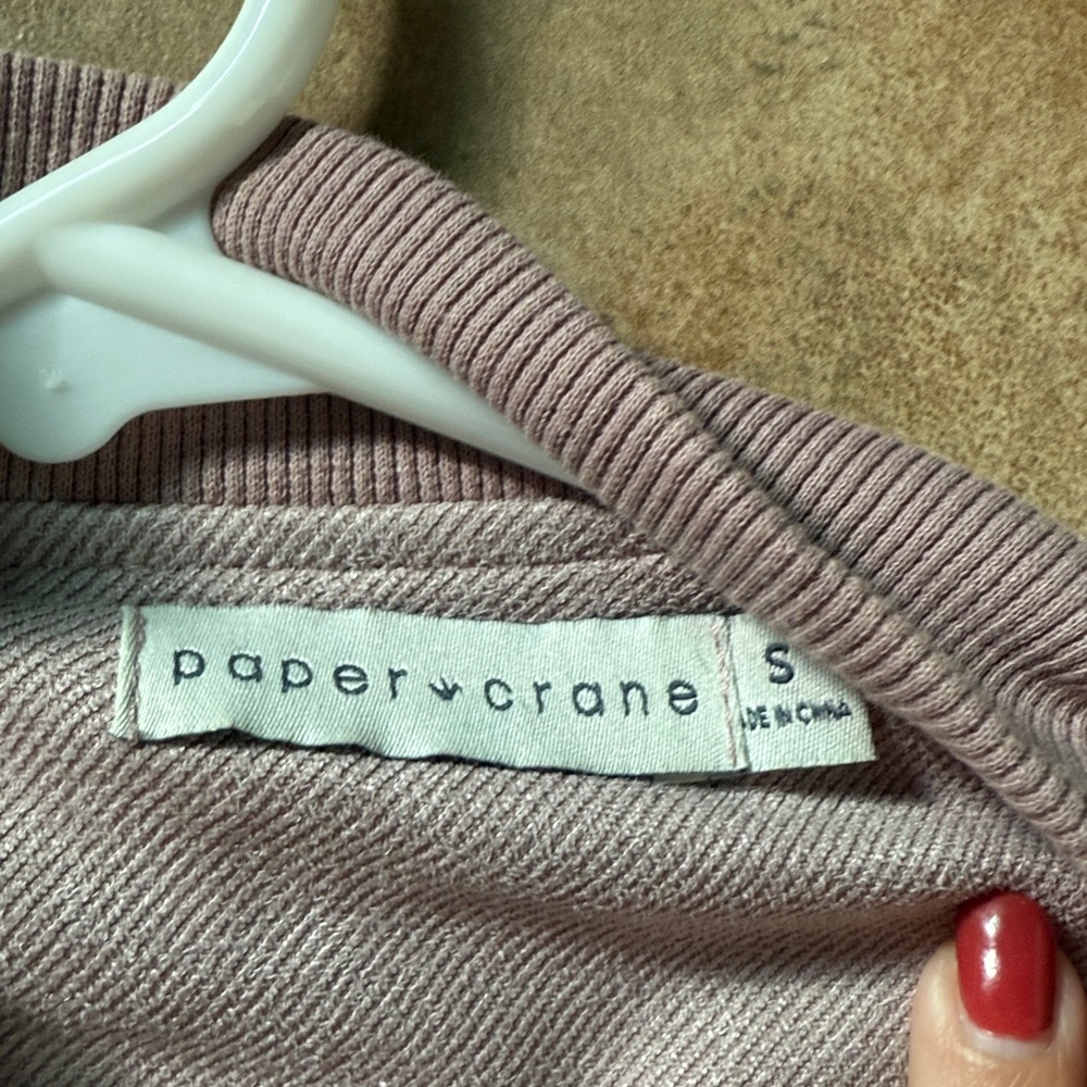 Paper Crane Mauve Ribbed Jacket - Picture 2 of 4